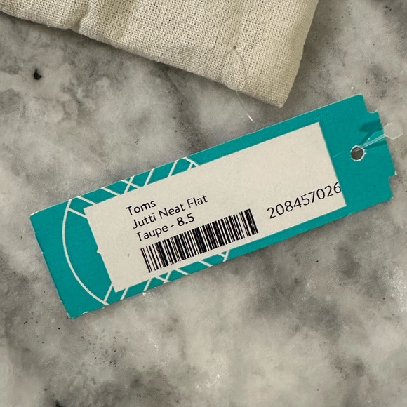 Toms Jutti Flat - Size 8.5 - Tan/Beige/Taupe New With Tags - Picture 2 of 5